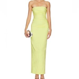 Shona Joy Lani Strapless Draped Maxi Dress
